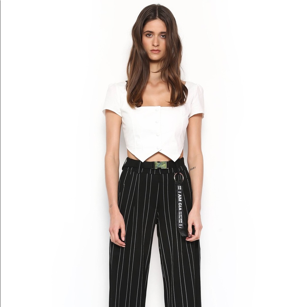 I.AM.GIA - Ankaa White Crop Top